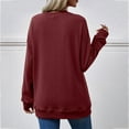 thumbnail image 4 of Lmnyox Fall Pullover Tops for Women Soft Long Sleeve Sweatshirts Loose Casual Solid Color Shirts Fashion Clothes, 4 of 4