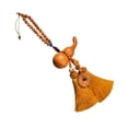 thumbnail image 4 of Gourd Statue Car Pendant Wooden Beaded Hanging Ornament Feng Shui Decor for Rear View Mirror Home Office Car Enthusiasts, 4 of 9