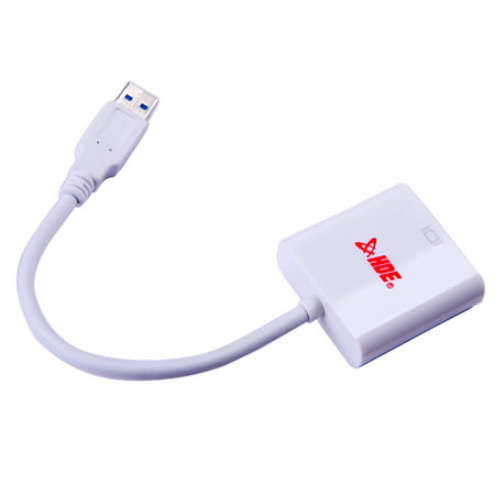 HDE USB 3.0 SuperSpeed to VGA 1080p High Def Video Adapter Converter Cable (USB (Best Usb To Vga)