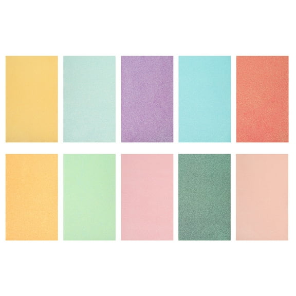 KALLORY PU Leather Sheet Faux Suede Fabric Assorted Color 10Pcs 13X7.9In