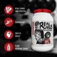 thumbnail image 6 of 5% Nutrition Rich Piana Real Carbs + Protein | Clean Mass Gainer Protein Powder | Real Food Carbohydrate Fuel for Pre Workout/Post-Workout Recovery Meal | 2.89 lb, 20 Srvgs (Blueberry Cobbler), 6 of 10
