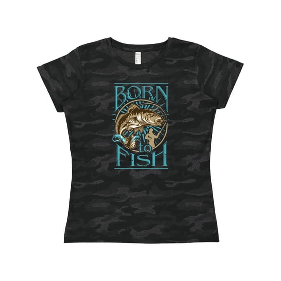 Inktastic Born to Fish Women's T-Shirt