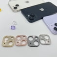 thumbnail image 3 of 2 Pack Camera Lens Cover Protector Compatible with iPhone 13 pro/iPhone 13 pro max Bling Glitter Metal Diamond Camera Lens Cover Sticker Protector (Silver+Rose Gold), 3 of 5