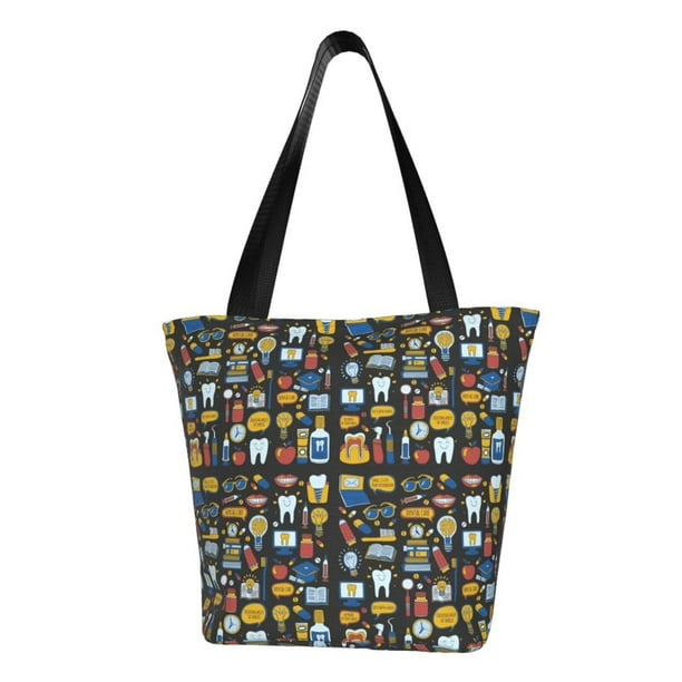 Balery Teeth Bolsa de Hombro con Diseño, Bolsa Grande y Duradera, Bolsa Versátil para Compras