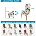thumbnail image 5 of Chair Covers for Dining Room Set of 4, Stretchable Dining Parson Chair Slipcovers with Printed Floral Patterns,White Spandex Banquet Chair Seat Protector Slipcovers for Holiday Home Party, 5 of 6