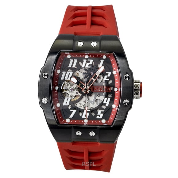 Invicta S1 Rally Bracelet en Silicone Cadran Squelette Noir Automatique 44891 Montre pour Homme