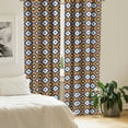 thumbnail image 2 of Ambesonne Mexican Print Curtains, Simplistic Ethnic Art, Pair of 28"x95", Orange Dark Sky Blue, 2 of 5