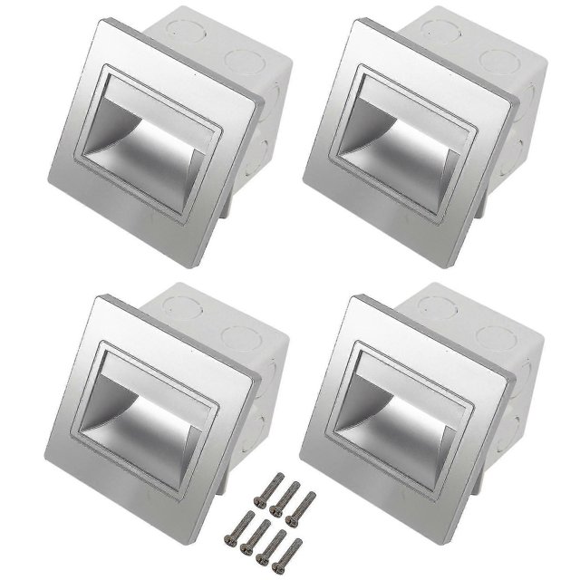 4pcs Stair Light Led 3w Led Recessed Wall Light Footlight Step Indoor Background Lighting Nightlighv