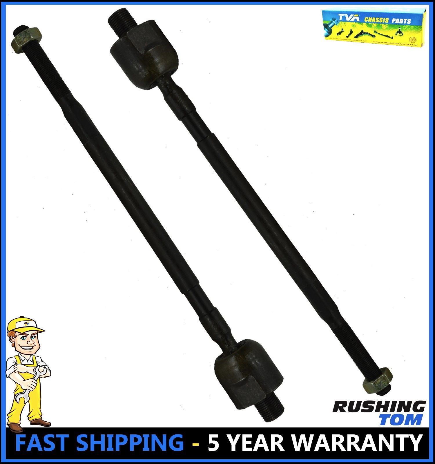 2 Pc Front Left Right Inner Tie Rod End Dodge Colt Mitsubishi Eagle