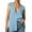 Sky blue, variant on Women's Deep V-Neck Knit Sweater Vest - Sleeveless Button-Up Loose Fit Tops
