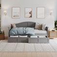 thumbnail image 3 of AFI Nantucket Mid-Century Solid Wood Twin Daybed with Set of 2 Drawers in Gray, 3 of 18