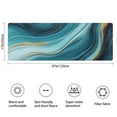 thumbnail image 3 of Blue and Gold Marble Shimmer Waves Pattern Bathroom Rugs Mat,Non Slip Microfiber Bathroom Rug,Rubber Backing,Soft Bathroom Mats for Bathroom Floor,Tub and Shower,47x17in(120x43cm), 3 of 4
