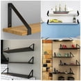 thumbnail image 3 of Soporte triangular de Metal resistente, soporte de pared, soportes triangulares para estante de pared, soportes de ángulo recto de Metal para muebles, 2 uds., 3 of 5