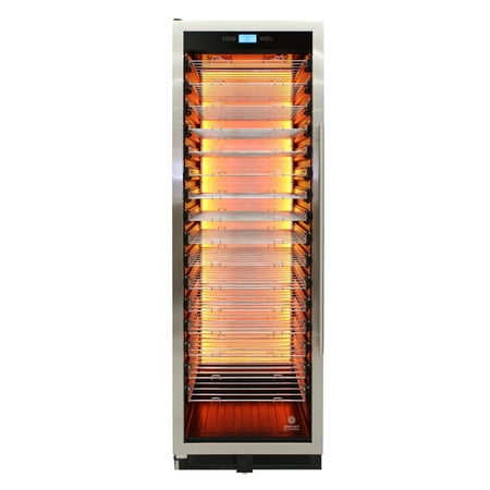 Vinotemp - 141-Bottle Single Zone Wine Cooler with Backlit Panel and Left Hinge - Silver