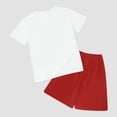 thumbnail image 5 of Toddler Clothes for Boys Baby Summer Outfits Kids Spring Cotton Letter Printed Short-sleeved Casual 3 6 12 18 24 Months 3T Outfits&Set T Shirt and Shorts 2-Piece Set, 5 of 5