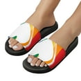 thumbnail image 5 of GZHJMY Stylish Slides for Women Men, Grunge Heart Frame on Rainbow Pride Symbol Soft Flexible Slip-on Sandals Slippers, 5 of 7