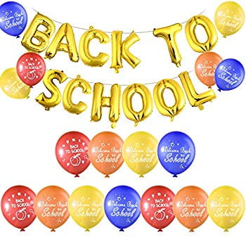 Back to School Balloon Banner with 40Pcs Welcome Back to School Latex ...