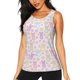 thumbnail image 1 of Fotbe Colorful Bunny Blusas Sin Mangas para Mujer – Estilo Casual, Corte Suelto, Slim-Fit, Cuello Redondo Deportivo, Tops de Verano para Gimnasio y Yoga-X-Large, 1 of 7