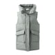 thumbnail image 4 of Gibobby Chaleco largo mujer, Chaleco largo acolchado para mujer, ligero, sin mangas, con bolsillos(Gris,M), 4 of 5