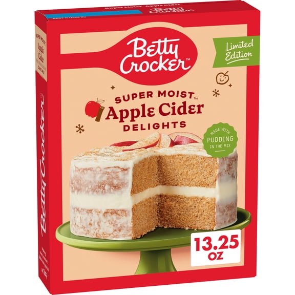 Betty Crocker Delights Super Moist Apple Cider Cake Mix, Limited Edition, 13.25 oz