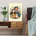 thumbnail image 5 of Qisvanset Couple And Dogs Portrait Canvas Wall Art 15.75x11.81 Inches, 5 of 8