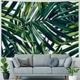thumbnail image 4 of PRATYUS  Tropical Palm leaves Decor Tapestry Pattern/Large Green Leaves Hanging Wall Decor Bedroom Living Room Dorm Wall Hanging Tapestry Beach Throw 60x50inch, 4 of 6