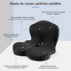 thumbnail image 3 of Cojin De Asiento Soporte Lumbar Respaldo Sillas Auto Oficina Malubero Negro, 3 of 5