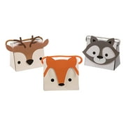 Woodland Party Animal Shaped Boxes - Party Supplies - 12 Pieces