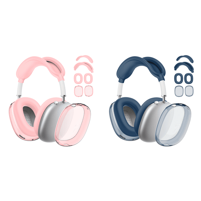 Funda Transparente 4 en 1 Almohadillas para Los Oídos Diadema AirPods Max() Color Rosa