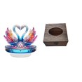 thumbnail image 1 of Estatua de escultura de cisne,Escultura de cisne para decoración del hogar Adorno de San Valentín,Estatua de ganso,figura acrílica,artesanía coleccionable,Estuche para pañuelos de, 1 of 8