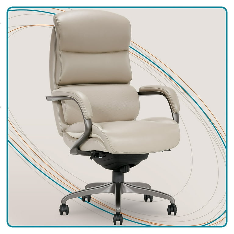 La Z Boy Aberdeen Bonded Leather Executive Chair Beige LF51122