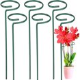 thumbnail image 4 of paquete de 10, anillos de soporte para tallos de plantas, anillo de soporte para jaula de plantas con estaca de soporte de un solo tallo para flores, tomates, peonía, lirio, rosa (15.8"), 4 of 5