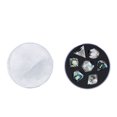 thumbnail image 2 of Juego de dados poliédricos de 7 Uds., bordes afilados de resina, números transparentes, dados para juegos de mesa, blanco y verde, 2 of 5
