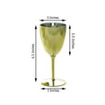 Efavormart Set of 6 - 8Oz - Gold Metallic Premium Disposable Wine Glasses, Stemmed Wine Goblets ...