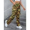 thumbnail image 4 of aPAY Jeans for Women Long Denim Cargo Pants   Pants Y2K Vintage  Street Military Camouflage Style  Regular Size, 4 of 5