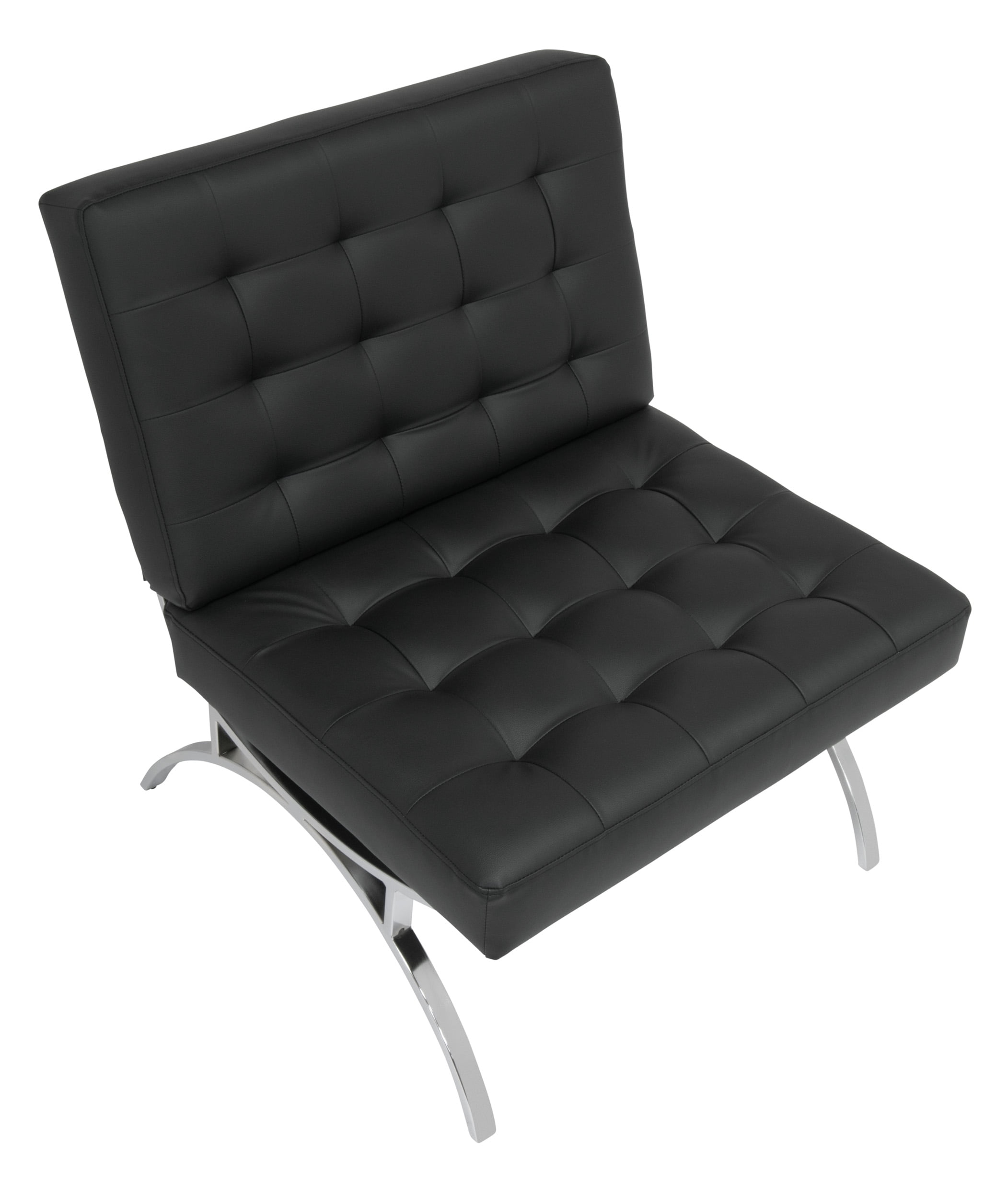 Black and 2025 chrome accent chair