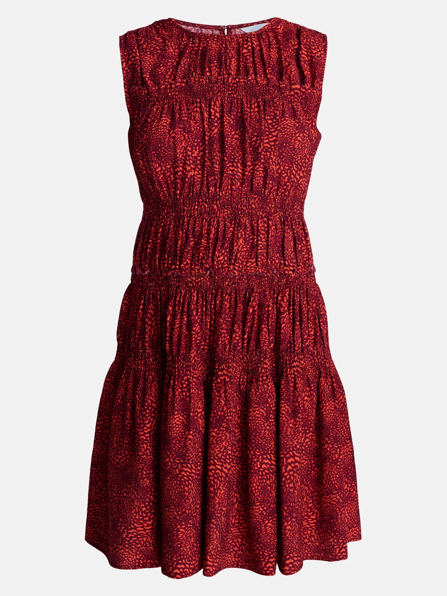 Time and Tru Women's Smocked Sleeveless Mini Dress, Sizes XS-XXXL