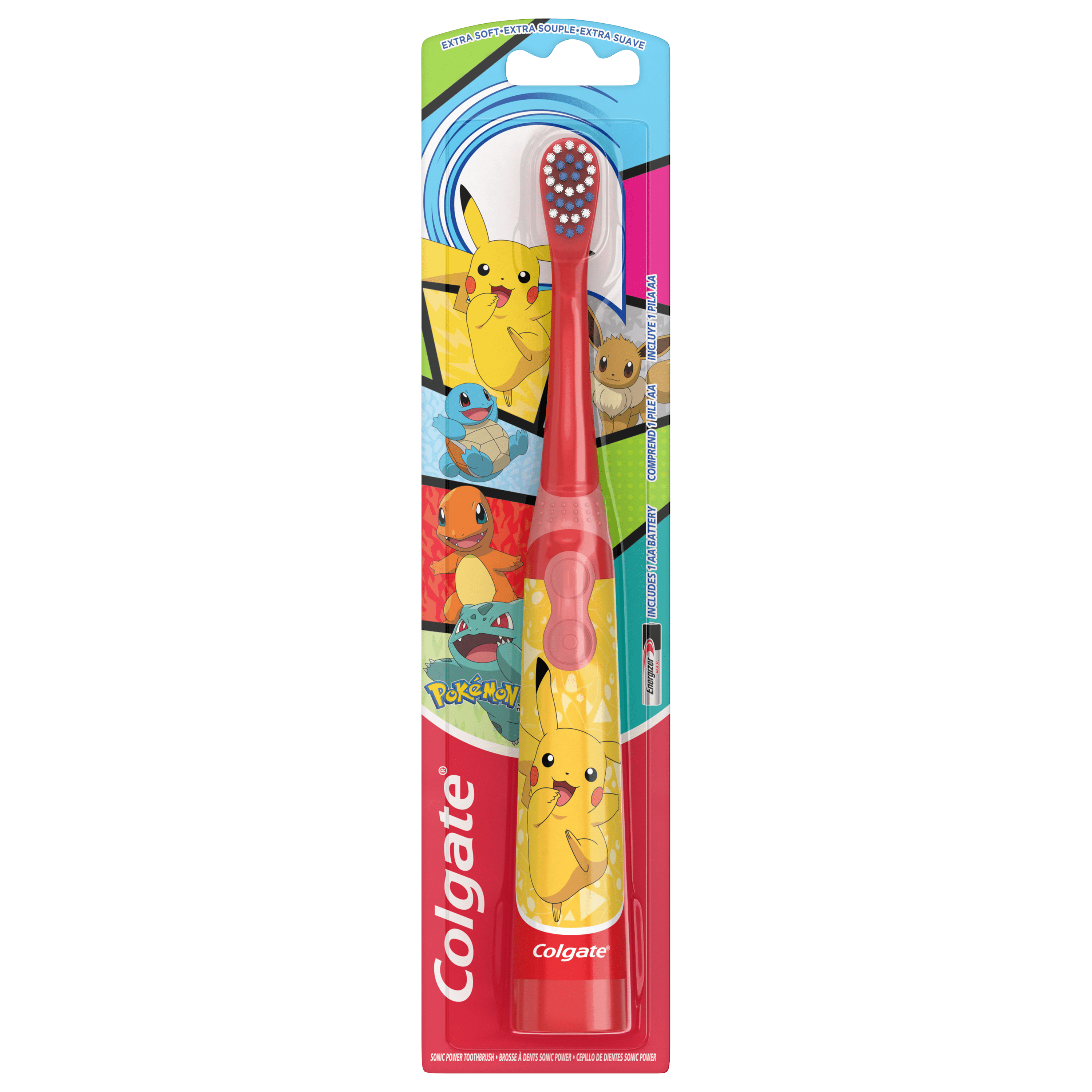 Colgate Kids Battery Toothbrush, Pokemon Toothbrush, 1 Pack