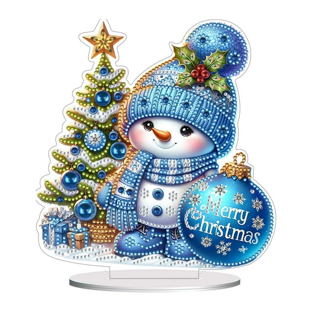 Kit de Arte y Manualidades TSRUVYL Muñeco de Nieve 19x20 cm DIY Diamante