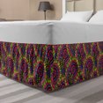 thumbnail image 1 of Traditional Bed Skirt, Eastern Floral Vibrant Boho Paisley Mandala Iranian Folk Culture Pattern, Elastic Bedskirt Dust Ruffle Wrap Around for Bedding Decor, 4 Sizes, Multicolor, by Ambesonne, 1 of 2