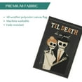 thumbnail image 4 of AVOIN Halloween Garden Flag Until Death Do Us Part Vertical Double Sized, Day of The Dead Yard Outdoor Decoration 12.5 x 18 Inch, 4 of 7