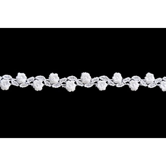 Altotux 5/8 inches Small Flower Ivory Venice Lace Trim By 3 Yardage