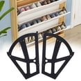 thumbnail image 4 of Shoe Rack, ABS Shoe Cabinet Hinges, Hollowed Design Shoe Cabinet Shelf Living Room For Bedroom, 4 of 8