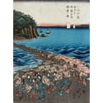 thumbnail image 2 of Hiroshige, Ando 25x32 Gold Ornate Wood Framed with Double Matting Museum Art Print Titled - Opening celebration of Benzaiten II, 2 of 4