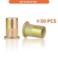 thumbnail image 4 of shiyou-Rivet Nut Installation Tool Set Flat Head Rivnut Threaded Insert Nut Kit SAE & Metric for Metal Heavy Duty Zinc Plated Nutsert (3/8-16(Rivet Nut-50pcs)), 4 of 4