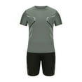 thumbnail image 5 of PNTUTB Mens Breathable Short Sets 2 Piece Outfits Summer Casual T Shirts and Shorts Tracksuit Sets with Pockets, 5 of 6