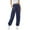 Navy, variant on Hiking Pants Women Wide Leg New Womens Casual Joggers with Pockets High Waisted Sweatpants Comfy Elastic Waist Jogging Pants Blue L