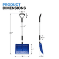 MoNiBloom Snow Shovel, Portable Wide Snow Pusher with DGrip Handle, 16
