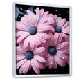 thumbnail image 2 of Designart "Daisy Delight Pink and Blue Beauty" Floral Framed Wall Art - Traditional Blue Daisies Hallway Framed Wall Art Decor, 2 of 6