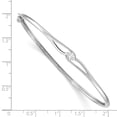 thumbnail image 3 of Sterling Silver Rhodium-plated CZ Hinged Bangle, 3 of 3